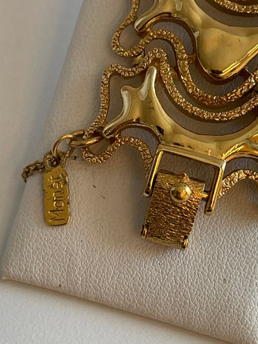 1974 Gold Mandira Bracelet by Monet Devil's Details